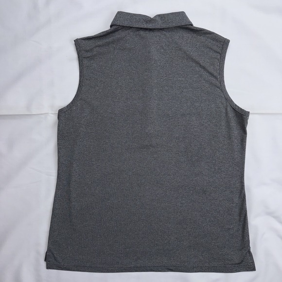 Mofiz Women Grey‎ 1/4 Button Sleeveless Top L - Picture 5 of 7